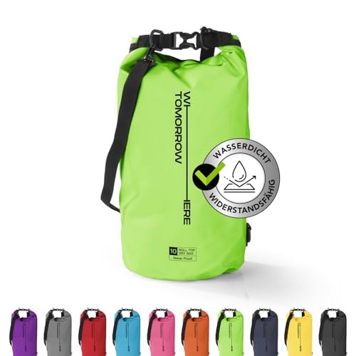 #DoYourOutdoor Where Tomorrow Dry Bag Tasche 5L grün | Wasserdichter Rucksack | Wasserfester Beutel & Packsack | Drybag ideal für Boot, Kajak, Angeln und Camping von #DoYourOutdoor