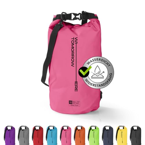 #DoYourSports Dry Bag Tasche 10L pink | Wasserdichter Rucksack | Wasserfester Beutel & Packsack | Drybag ideal für Boot, Kajak, Angeln und Camping von #DoYourOutdoor