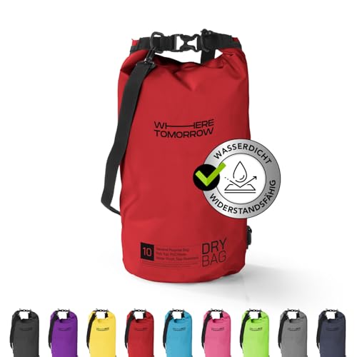 #DoYourOutdoor Where Tomorrow Dry Bag Tasche 20L rot | Wasserdichter Rucksack | Wasserfester Beutel & Packsack | Drybag ideal für Boot, Kajak, Angeln und Camping von #DoYourOutdoor