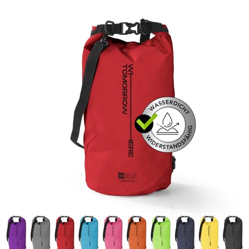 #DoYourOutdoor Where Tomorrow Dry Bag Tasche 20L rot | Wasserdichter Rucksack | Wasserfester Beutel & Packsack | Drybag ideal für Boot, Kajak, Angeln und Camping von #DoYourOutdoor