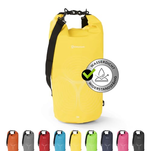 #DoYourSports Dry Bag Tasche 30L gelb | Wasserdichter Rucksack | Wasserfester Beutel & Packsack | Drybag ideal für Boot, Kajak, Angeln und Camping von #DoYourOutdoor
