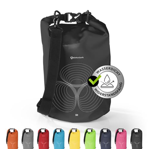 #DoYourSports Dry Bag Tasche 30L schwarz | Wasserdichter Rucksack | Wasserfester Beutel & Packsack | Drybag ideal für Boot, Kajak, Angeln und Camping von #DoYourOutdoor