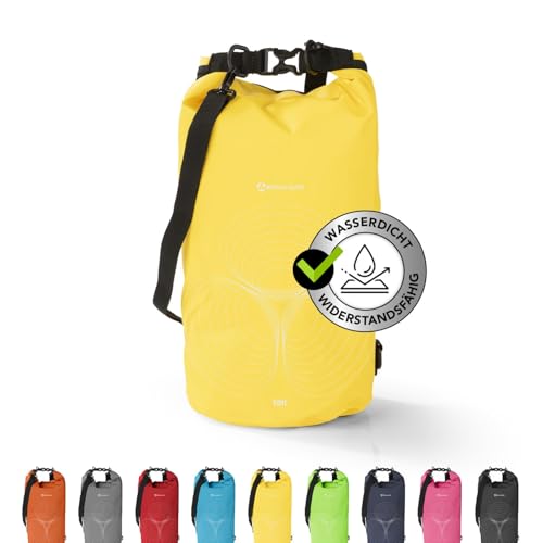 #DoYourSports Dry Bag Tasche 10L gelb | Wasserdichter Rucksack | Wasserfester Beutel & Packsack | Drybag ideal für Boot, Kajak, Angeln und Camping #DoYourSports Dry Bag Tasche 10L gelb | Wasserdichter Rucksack | Wasserfester Beutel & Packsack | Drybag ideal für Boot, Kajak, Angeln und Camping von #DoYourOutdoor