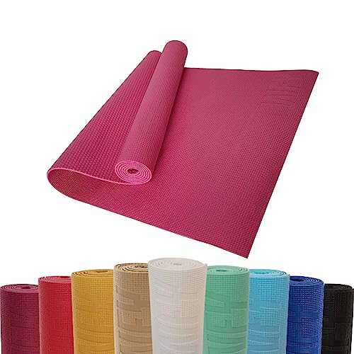 DoYourYoga Fitnessmatte Yogamatte »Kirana« aus ECO-PVC - 183 x 61 x 0,4 cm - rutschfest & robust - Gymnastikmatte Yoga Matte Trainingsmatte Pilates Workout - Altrose von #DoYourYoga