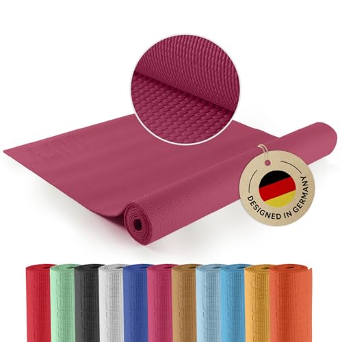 #DoYourYoga - Fitnessmatte Yogamatte »Kirana« aus ECO-PVC - 183 x 61 x 0,4 cm - rutschfest & robust - Gymnastikmatte ideal für Yoga, Pilates, Workout, Outdoor, Gym & Home - Aubergine von #DoYourYoga