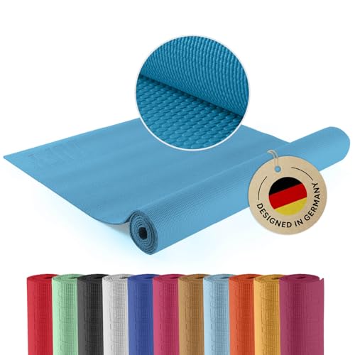 DoYourYoga Fitnessmatte Yogamatte »Kirana« aus ECO-PVC - 183 x 61 x 0,4 cm - rutschfest & robust - Gymnastikmatte Yoga Matte Trainingsmatte Pilates Workout - Petrol von #DoYourYoga