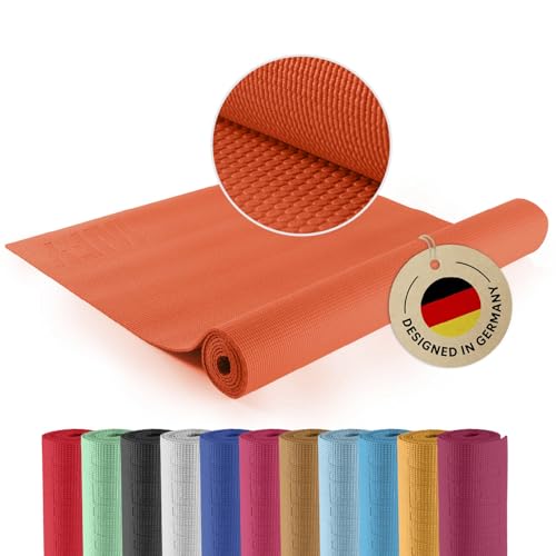 #DoYourYoga - Fitnessmatte Yogamatte »Kirana« aus ECO-PVC - 183 x 61 x 0,4 cm - rutschfest & robust - Gymnastikmatte ideal für Yoga, Pilates, Workout, Outdoor, Gym & Home - Kürbis von #DoYourYoga