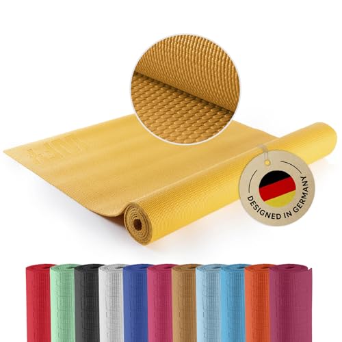 DoYourYoga Fitnessmatte Yogamatte »Kirana« aus ECO-PVC - 183 x 61 x 0,4 cm - rutschfest & robust - Gymnastikmatte Yoga Matte Trainingsmatte Pilates Workout - Curry DoYourYoga Fitnessmatte Yogamatte »Kirana« aus ECO-PVC - 183 x 61 x 0,4 cm - rutschfest & robust - Gymnastikmatte Yoga Matte Trainingsmatte Pilates Workout - Curry von #DoYourYoga