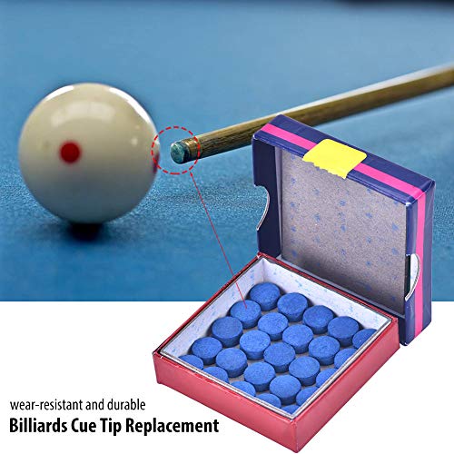 Doact Pool-Stick-Spitzen-Ersatzset, Billard-Queue-Spitzen, 50 Stück Billard-Pool-Snooker-Stick-Pole-Queue-Spitze 10 Mm Ersatz-Set-Box von Doact