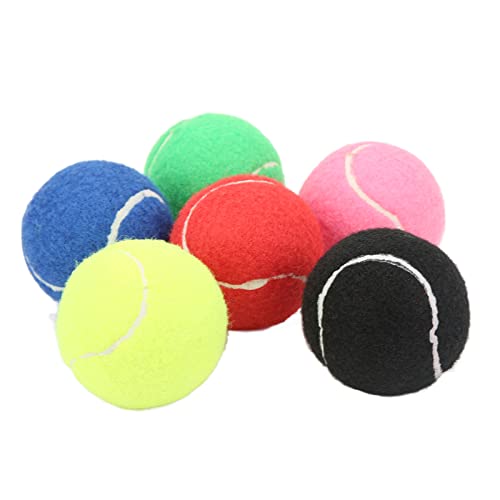 Doact Tennisbälle, Übungs-Tennisbälle, Farbige Tennisbälle mit Wasserdichter Außenschicht, 6-teiliges Mehrfarbiges Tennisball-Set aus Kaschmir und Gummi für Trainingswettbewerbe, Campus Doact Tennisbälle, Übungs-Tennisbälle, Farbige Tennisbälle mit Wasserdichter Außenschicht, 6-teiliges Mehrfarbiges Tennisball-Set aus Kaschmir und Gummi für Trainingswettbewerbe, Campus von Doact