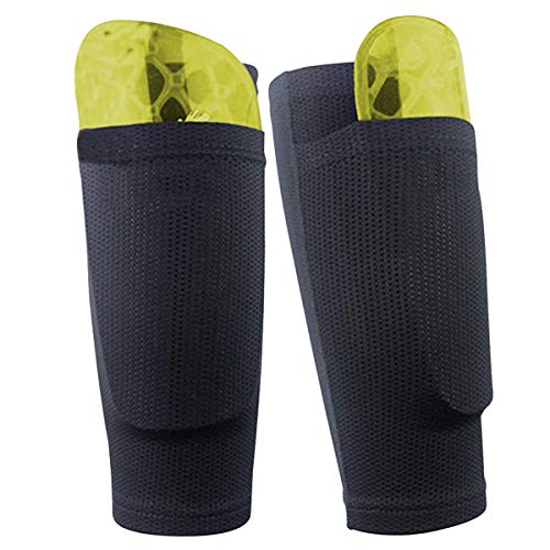 Dokpav Soccer Shin Guard Socken mit Tasche Ärme, Fußball Ausrüstung mit Taschen Kompressionswade Ärm-（Keine Kunststoff-Platten）- (Kind-schwarz) von Dokpav