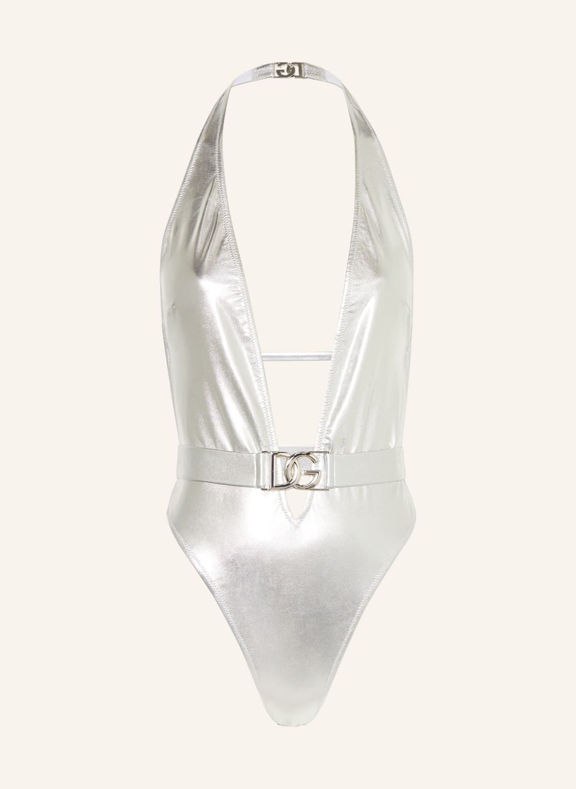 Dolce & Gabbana Neckholder-Badeanzug Intero Scollato silber Dolce & Gabbana Neckholder-Badeanzug Intero Scollato silber von Dolce & Gabbana