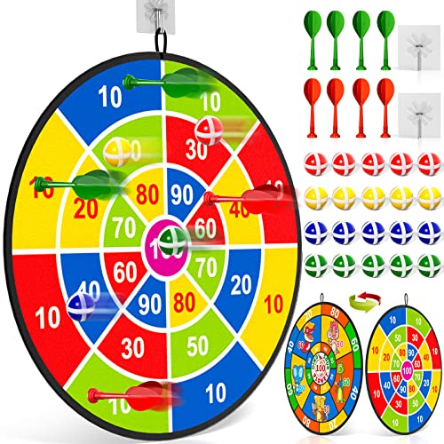 Doloowee 29 Zoll Dartscheibe Kinder 74cm, Kinder Spielzeug Doppelseitige Dartscheibe mit 20 klettballspiel wurfspiel Kinder Bälle, 8 Darts, Indoor Outdoor Spiele für Kinder Geschenke für Doloowee 29 Zoll Dartscheibe Kinder 74cm, Kinder Spielzeug Doppelseitige Dartscheibe mit 20 klettballspiel wurfspiel Kinder Bälle, 8 Darts, Indoor Outdoor Spiele für Kinder Geschenke für von Doloowee