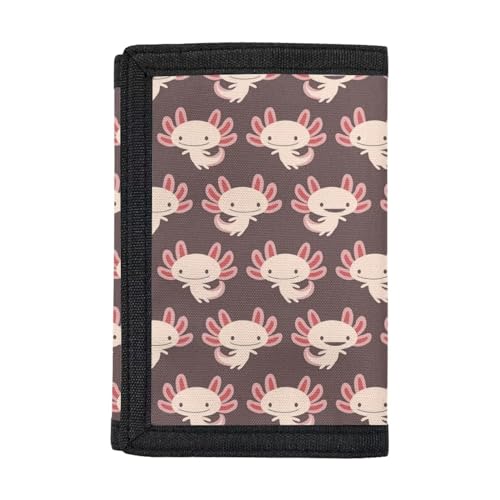 Dolyues Trifold Wallets, Kreditkartenetui Geldbörse Jungen Geldbörse Slim Folding Geldbörsen, Rosa Axolotl Dolyues Trifold Wallets, Kreditkartenetui Geldbörse Jungen Geldbörse Slim Folding Geldbörsen, Rosa Axolotl von Dolyues