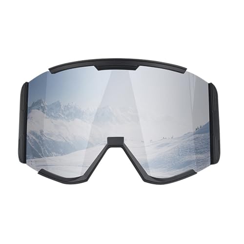 Domasvmd Skibrille für Herren und Damen, Schneebrille, UV-Schutz, Anti-Beschlag-Gläser, große Sicht, Skating-Brille, Schneebrille von Domasvmd
