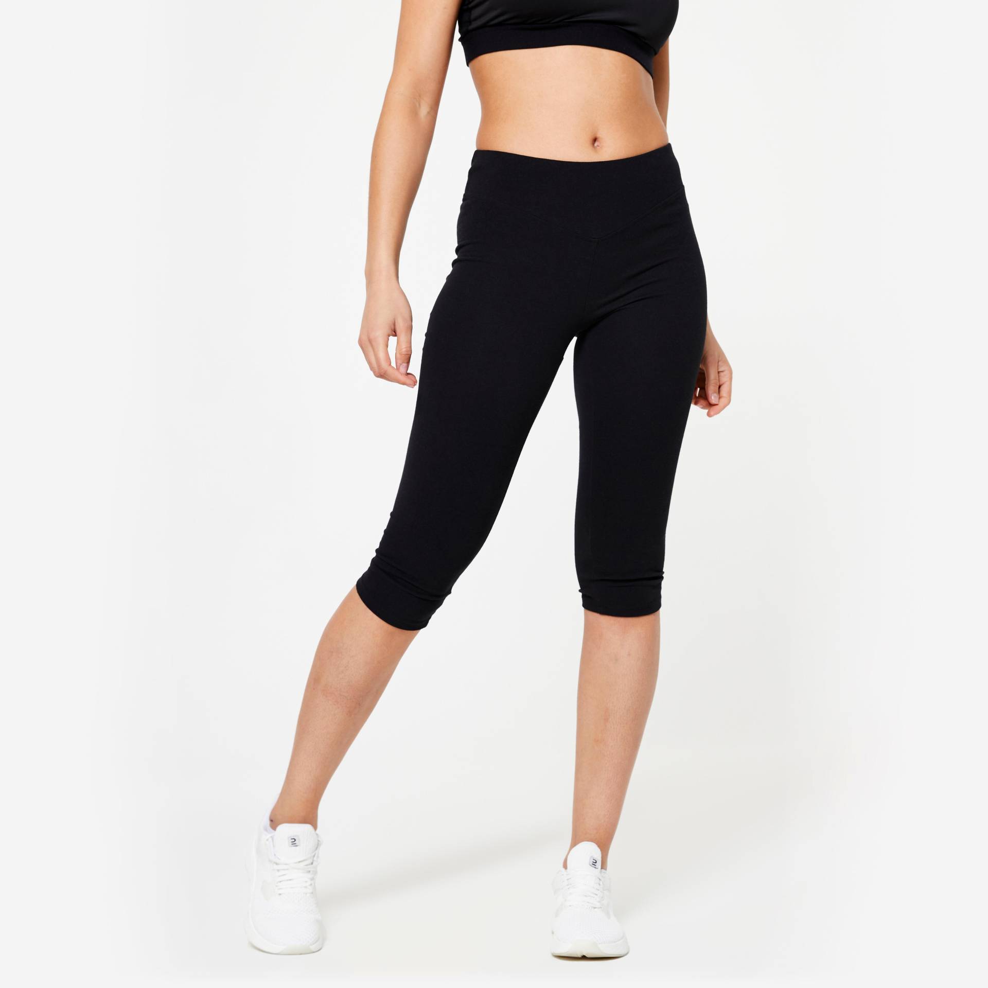 3/4 Leggings Damen Slim - schwarz 3/4 Leggings Damen Slim - schwarz von Domyos