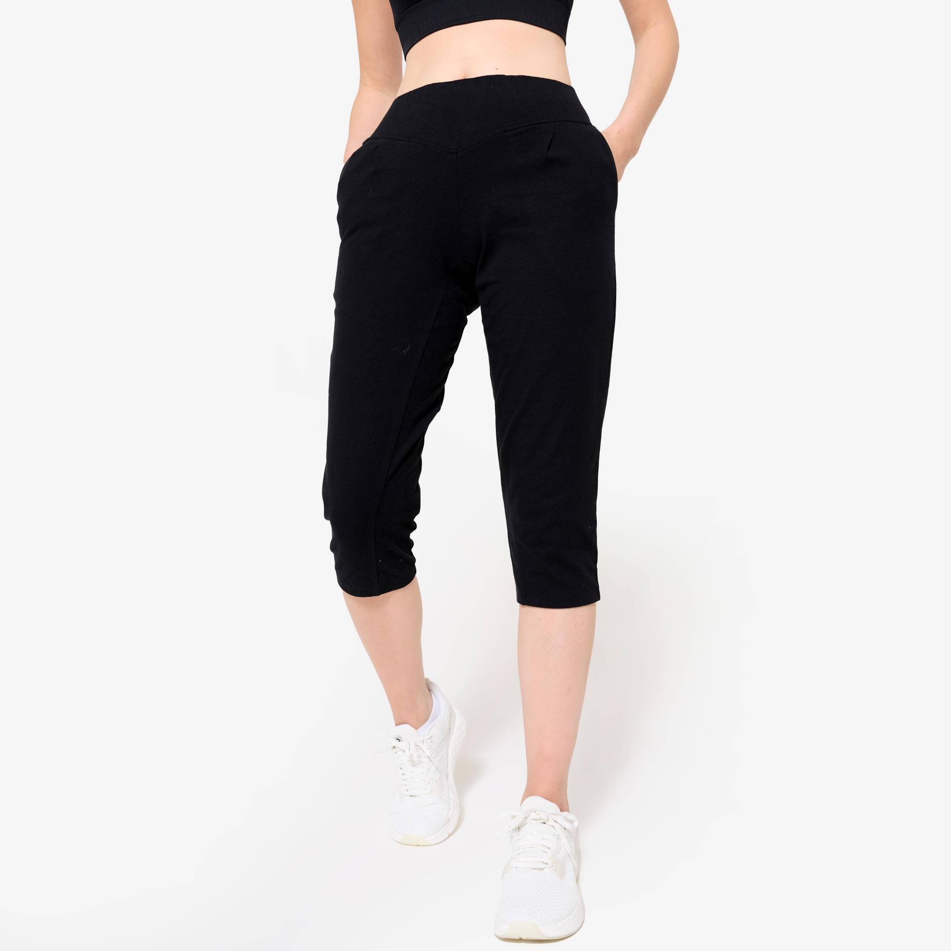 3/4 Leggings Damen Taschen - schwarz 3/4 Leggings Damen Taschen - schwarz von Domyos