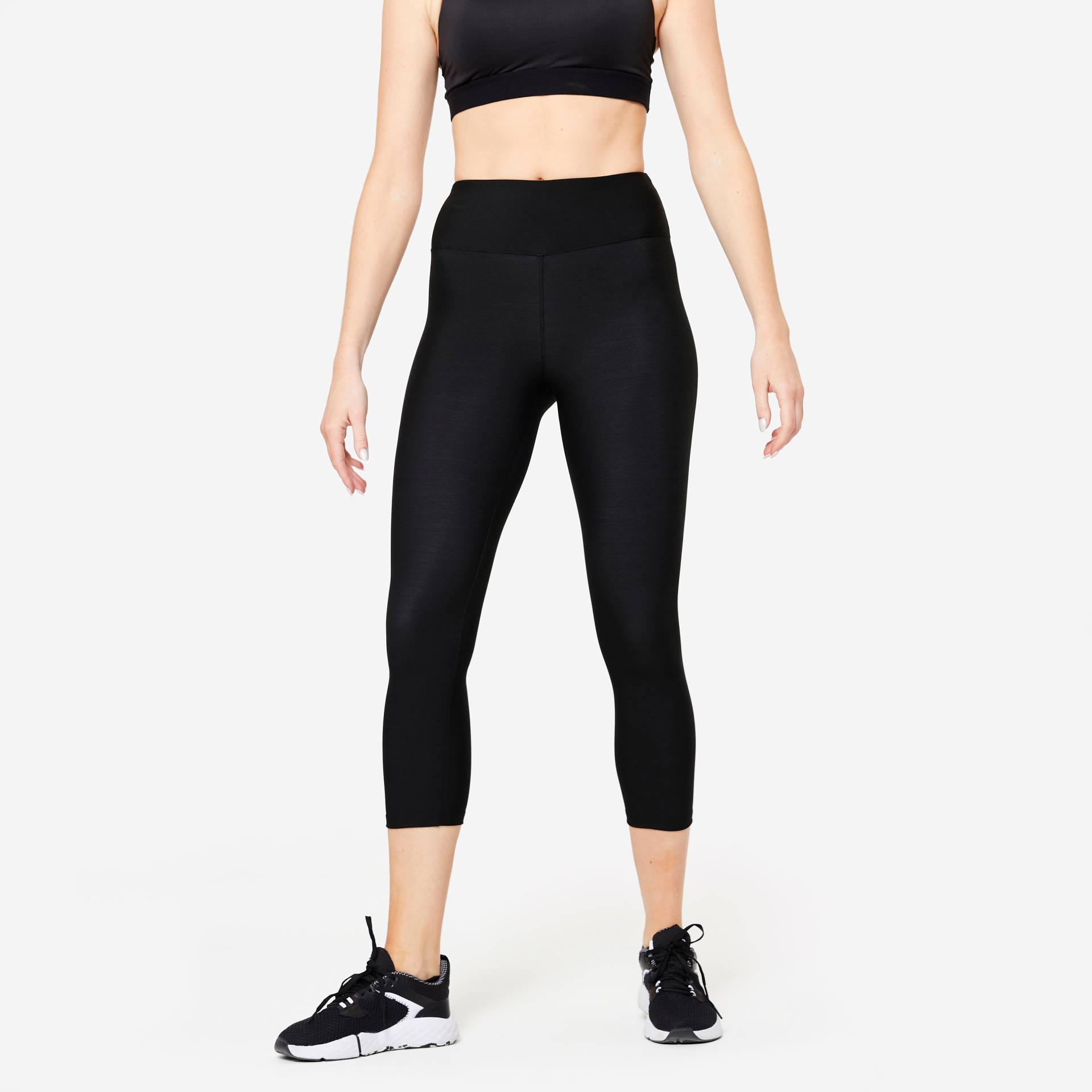 7/8 Leggings Damen - schwarz von Domyos