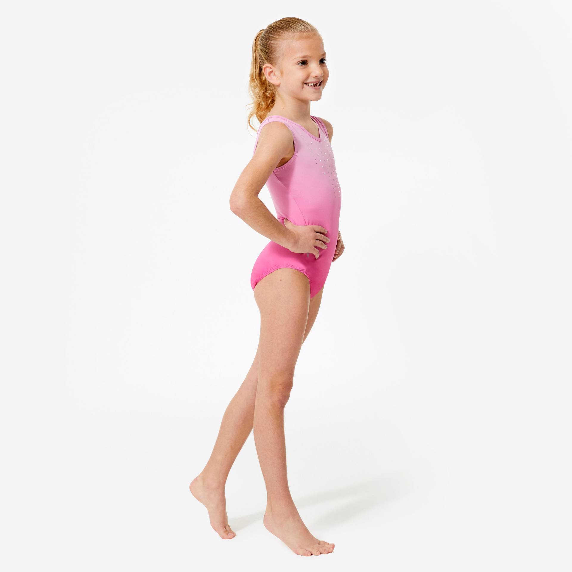 Ärmelloser Gymnastikanzug Turnanzug Mädchen - rosa Ärmelloser Gymnastikanzug Turnanzug Mädchen - rosa von Domyos