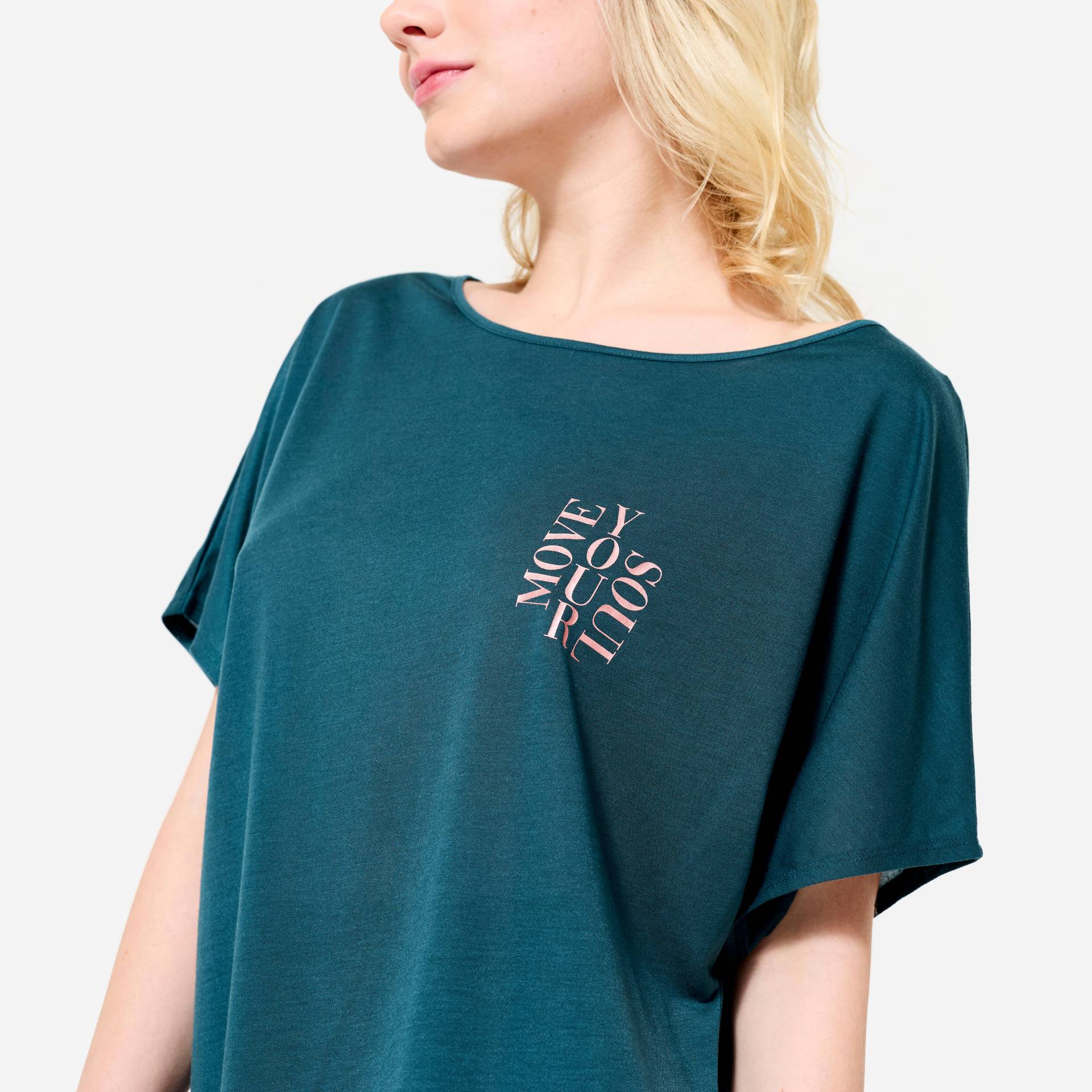 Dance-Shirt Damen Modern Dance kurzarm fliessend - blau Dance-Shirt Damen Modern Dance kurzarm fliessend - blau von Domyos