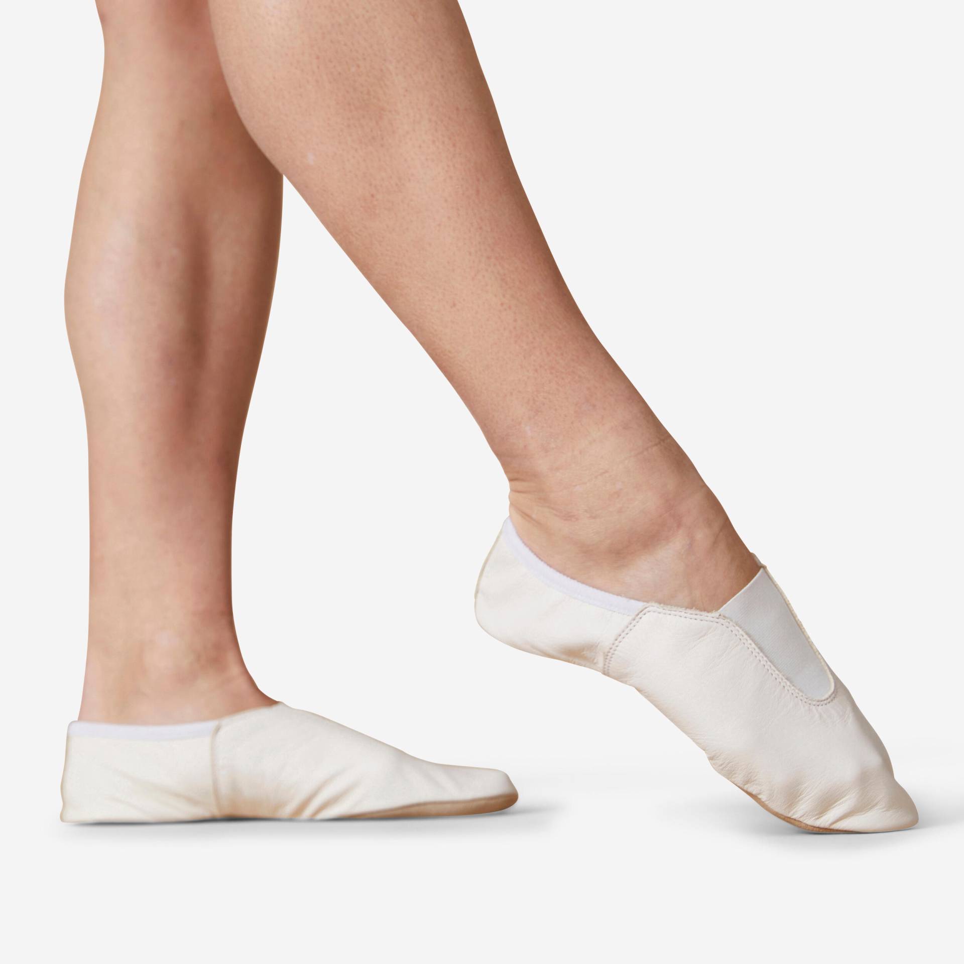 Gymnastikschuhe 580 weisses Leder Kinder Gymnastikschuhe 580 weisses Leder Kinder von Domyos