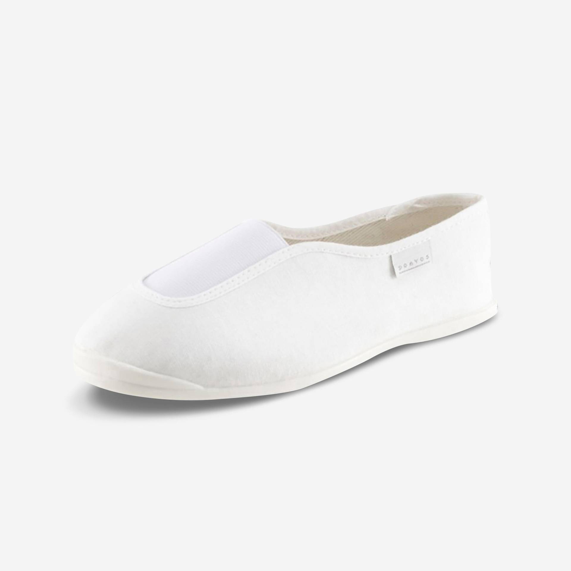 Gymnastikschuhe Stoff Erwachsene weiss von Domyos