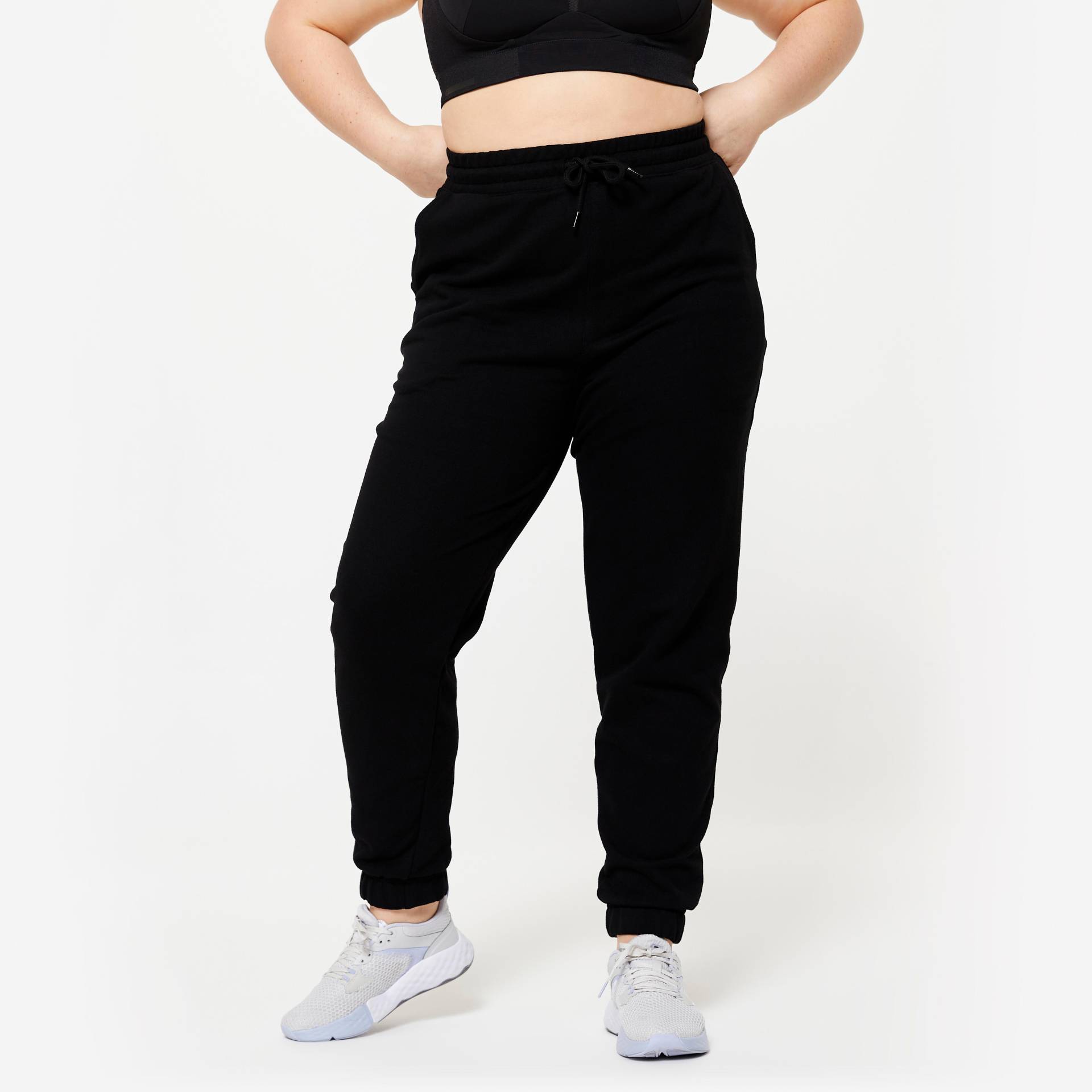 Jogginghose Damen Regular - Essentials 500 schwarz Jogginghose Damen Regular - Essentials 500 schwarz von Domyos