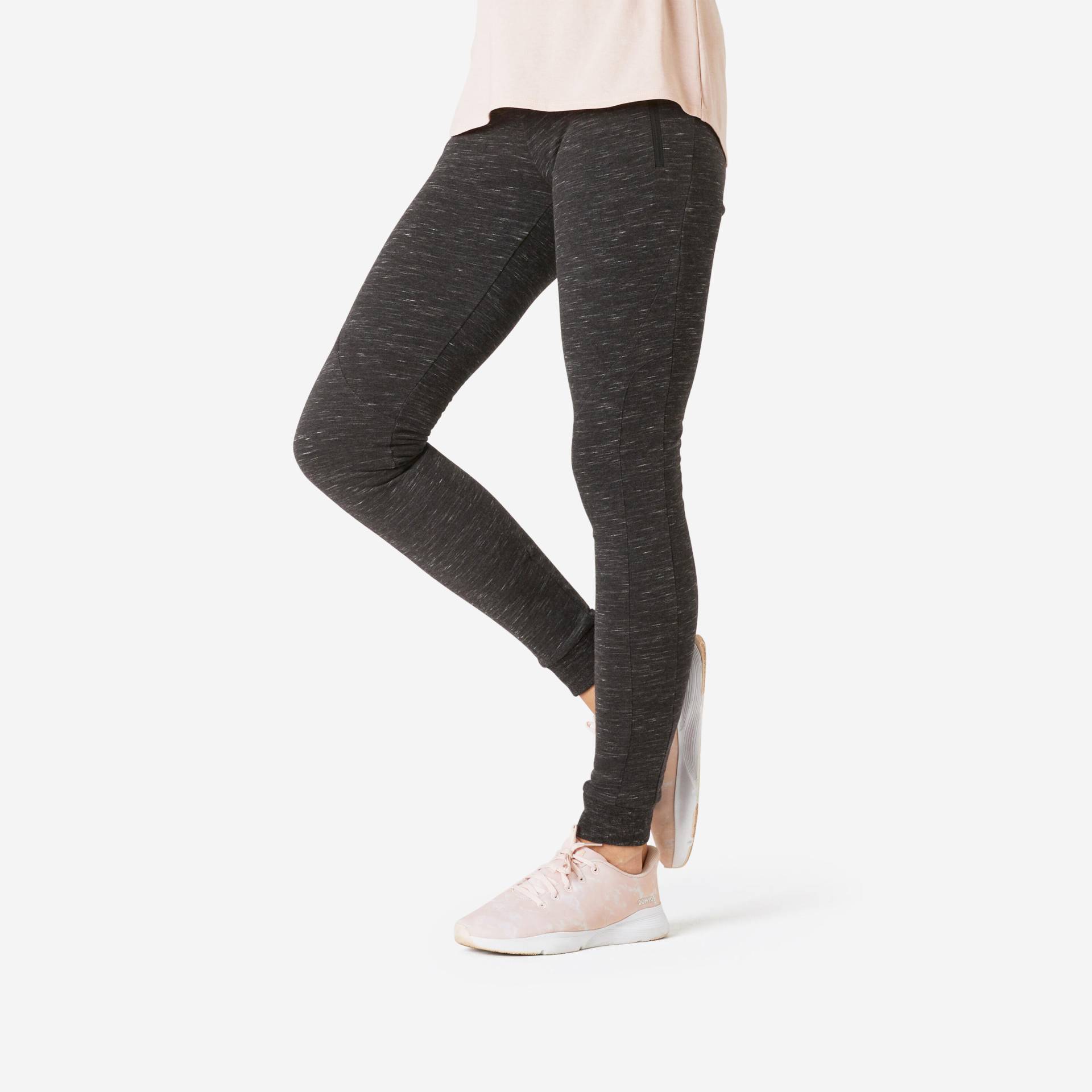 Jogginghose Damen Slim - 520 graumeliert von Domyos