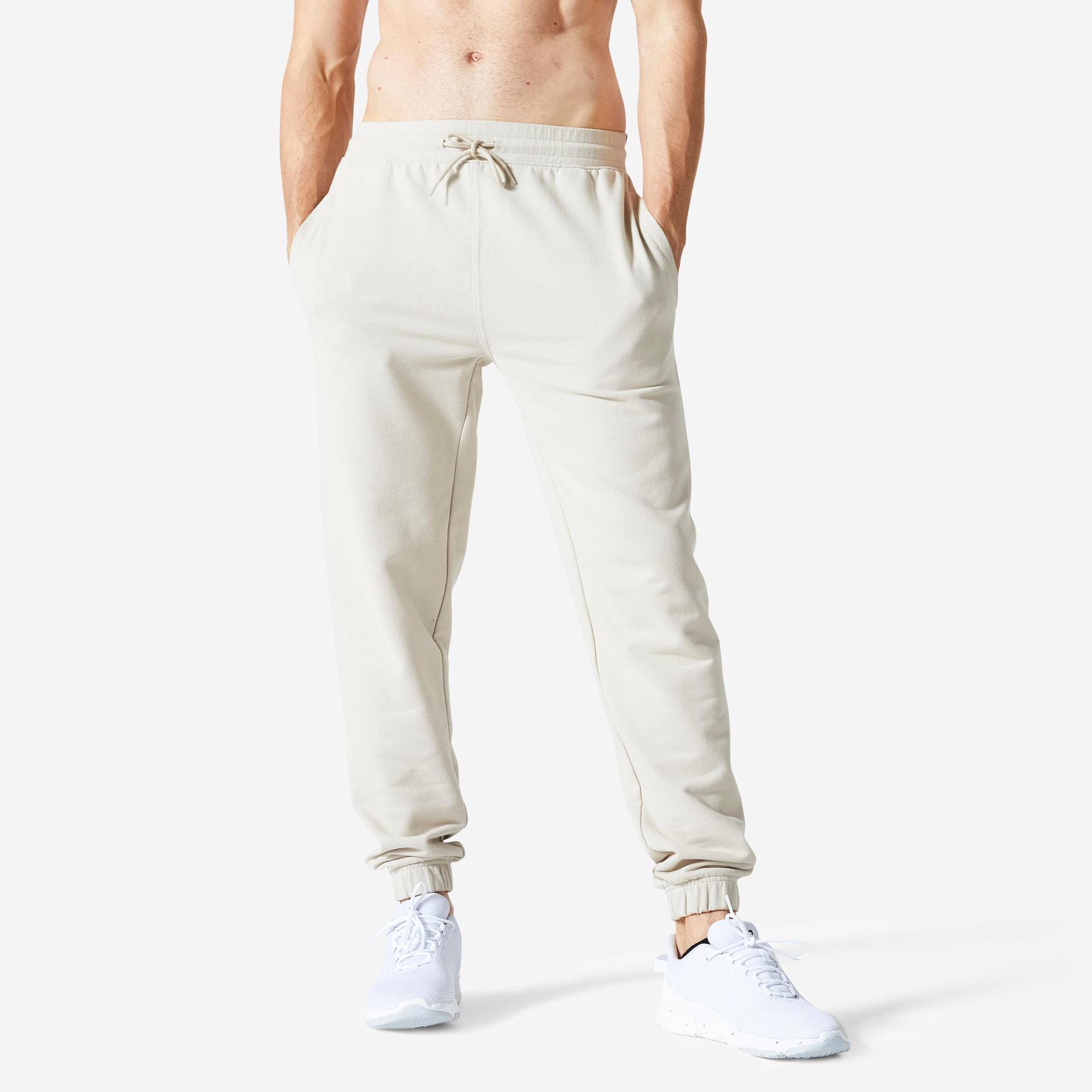 Jogginghose Herren - 500 Essentials beige von Domyos