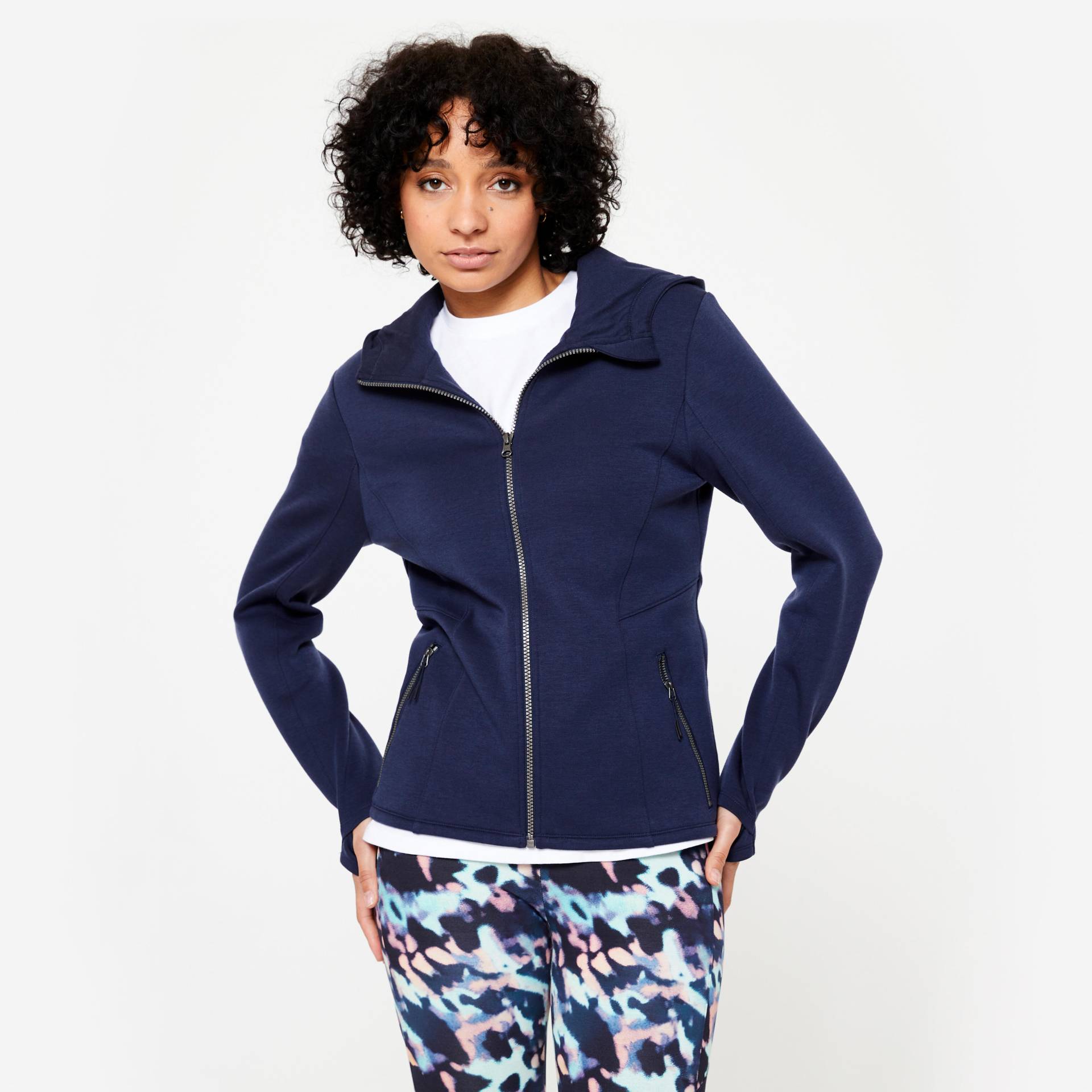 Kapuzenjacke Damen - blau von Domyos