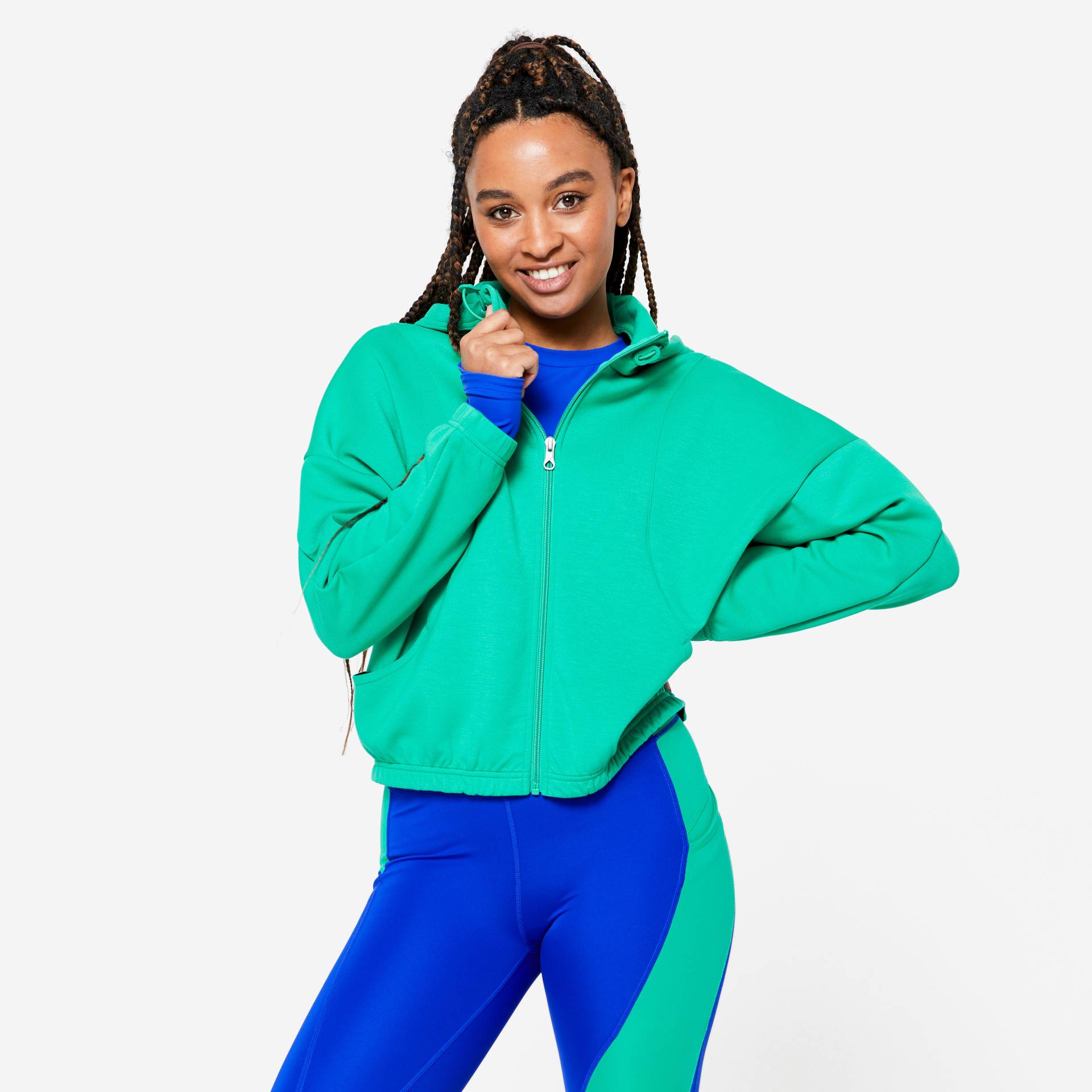 Kapuzenjacke Damen - grün Kapuzenjacke Damen - grün von Domyos