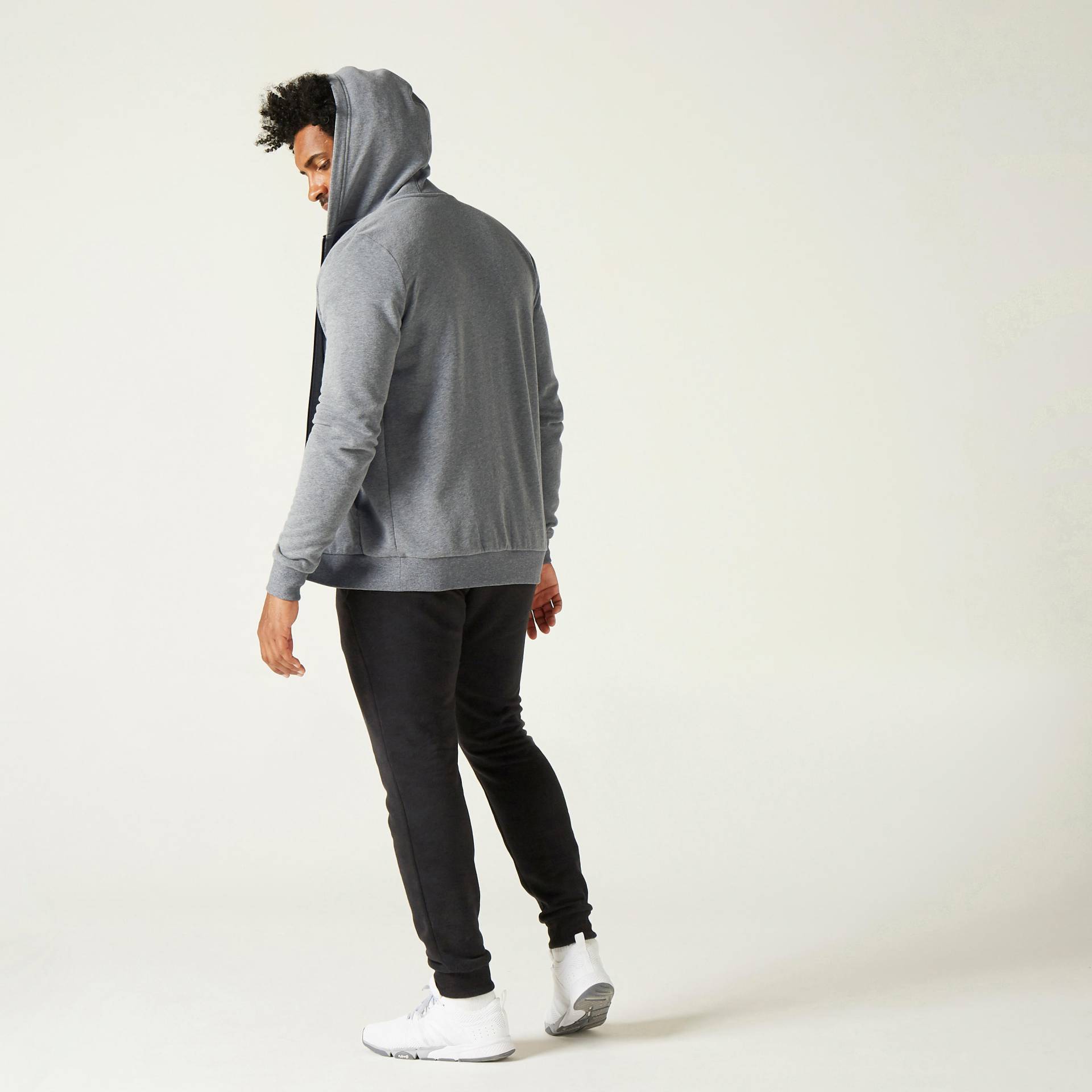 Kapuzenjacke Herren Reissverschluss- 100 grau Kapuzenjacke Herren Reissverschluss- 100 grau von Domyos