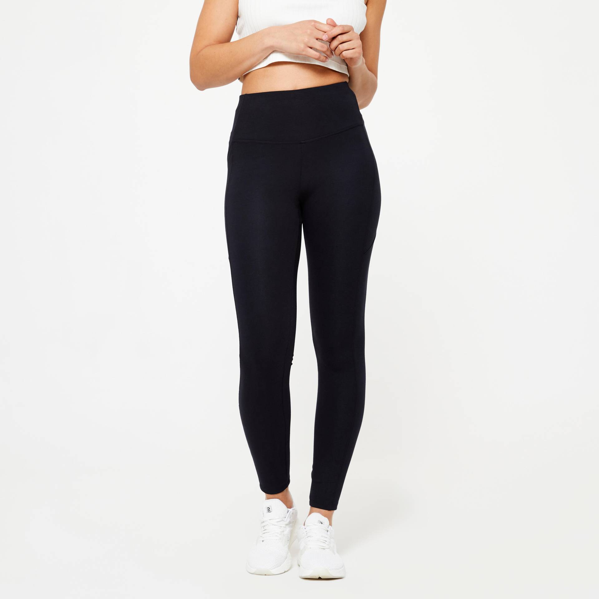 Legging Damen - 520F schwarz von Domyos