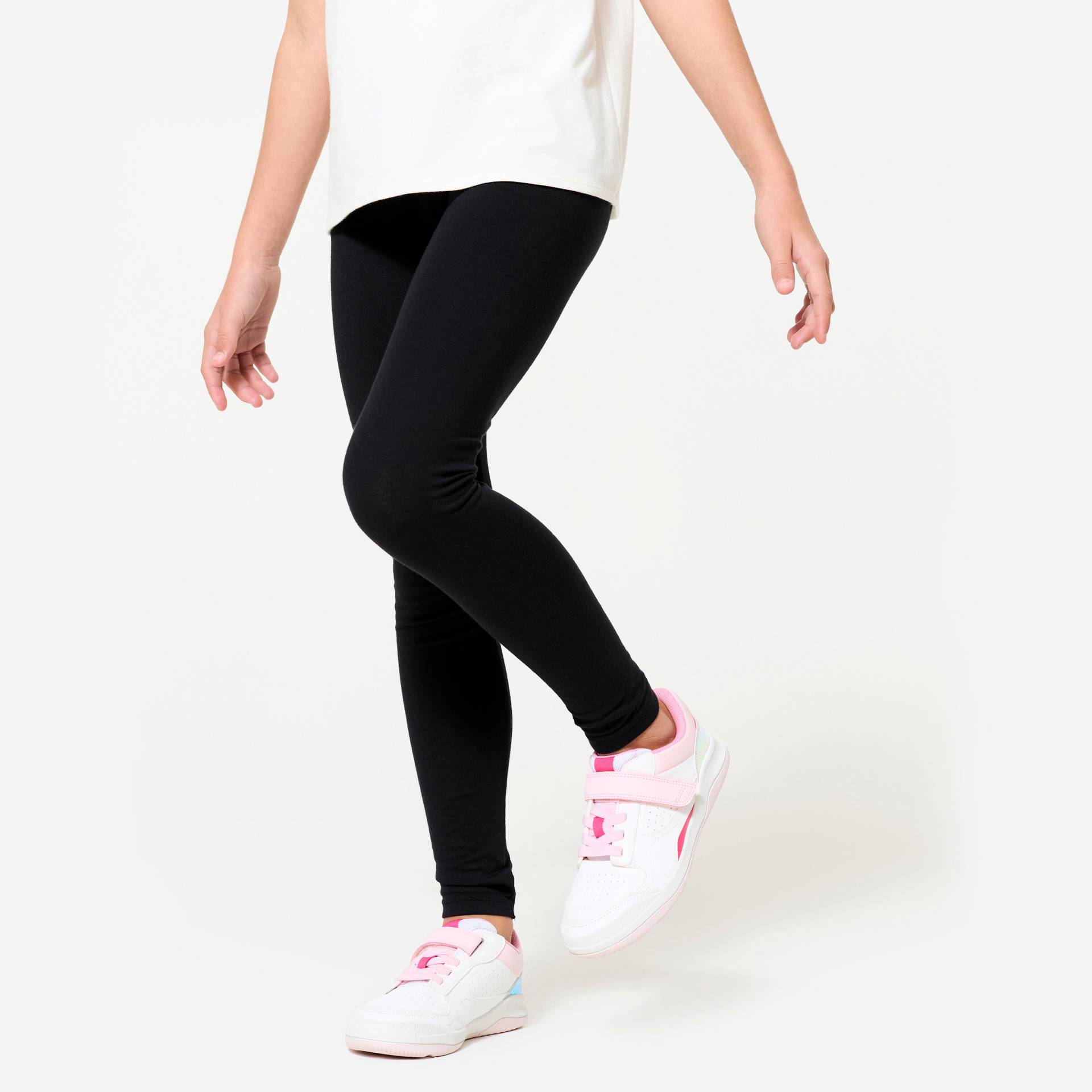 Leggings Basic Baumwolle Kinder schwarz Leggings Basic Baumwolle Kinder schwarz von Domyos