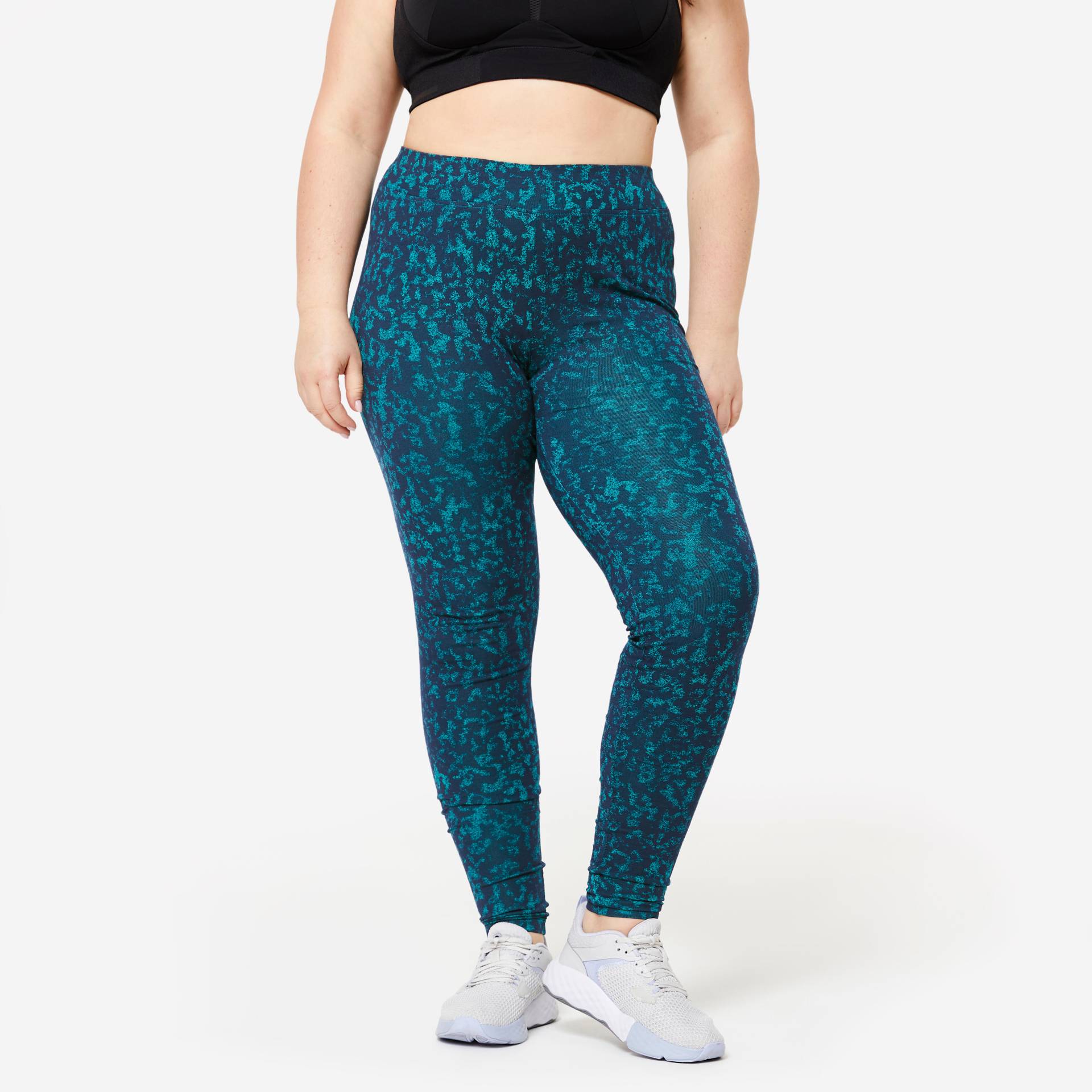 Leggings Damen Baumwolle - grün von Domyos