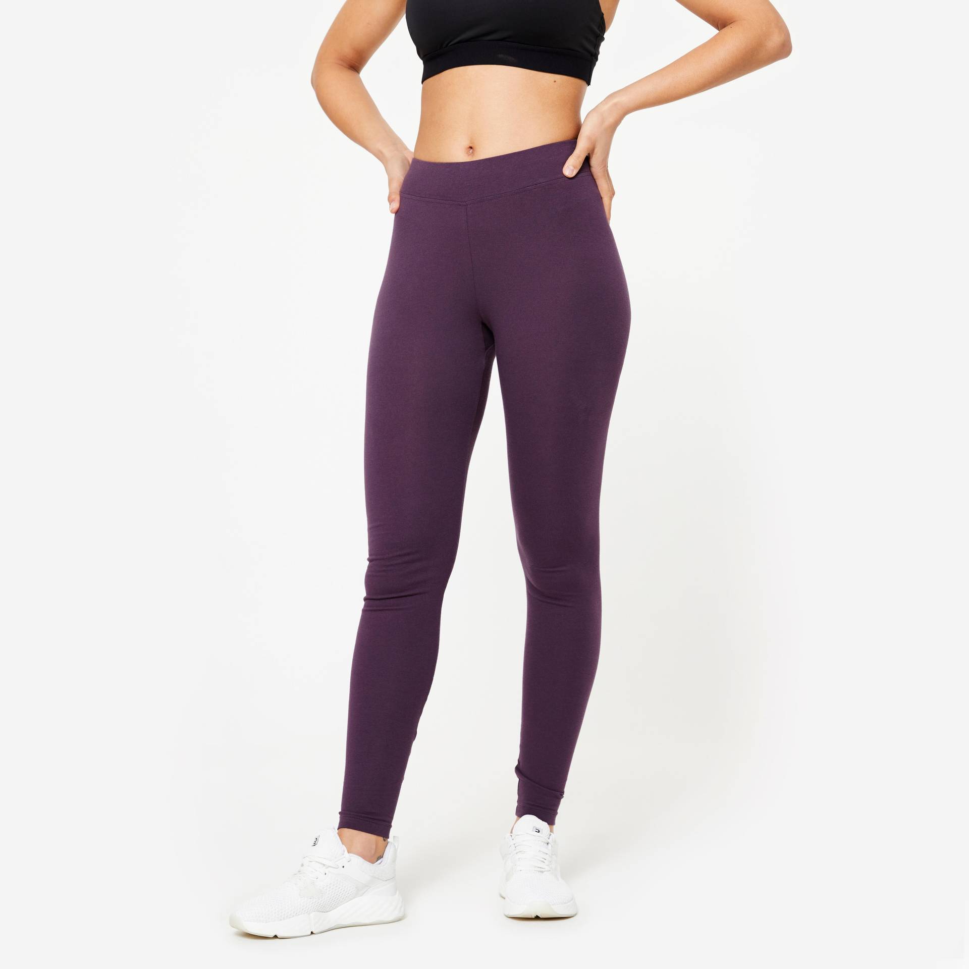 Leggings Damen Slim - aubergine von Domyos