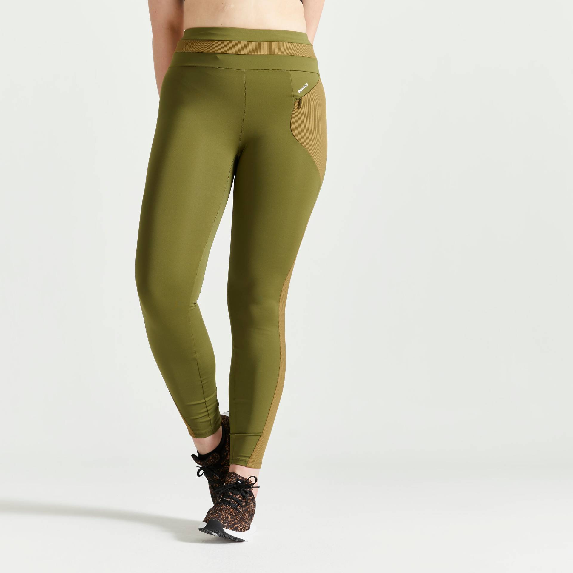 Leggings Damen - FTI 520 khaki von Domyos