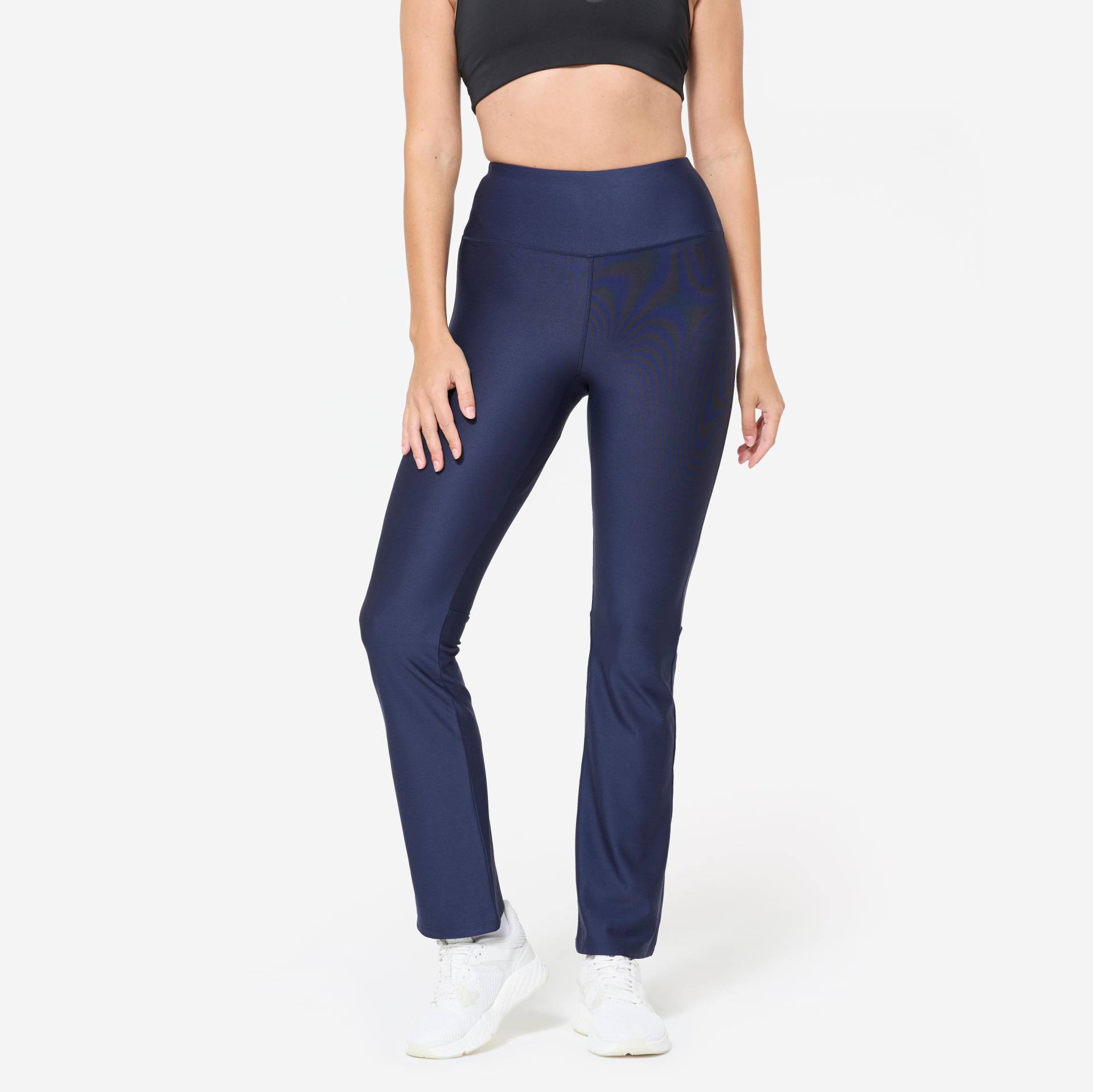 Leggings Damen gerades Bein - marineblau von Domyos