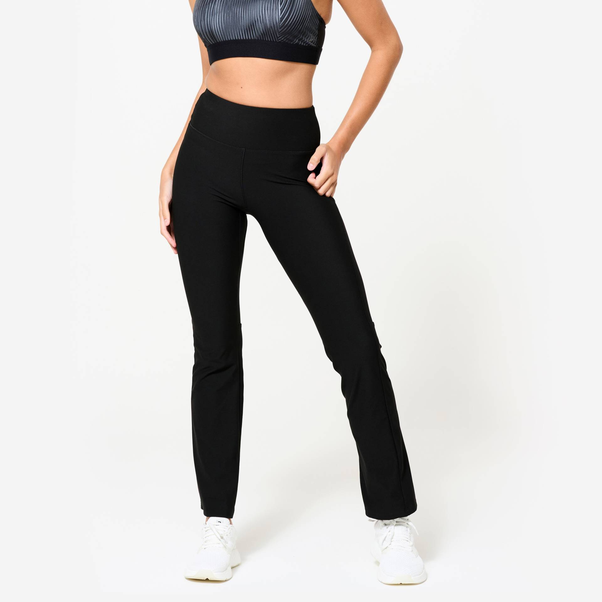 Leggings Damen gerades Bein - schwarz Leggings Damen gerades Bein - schwarz von Domyos