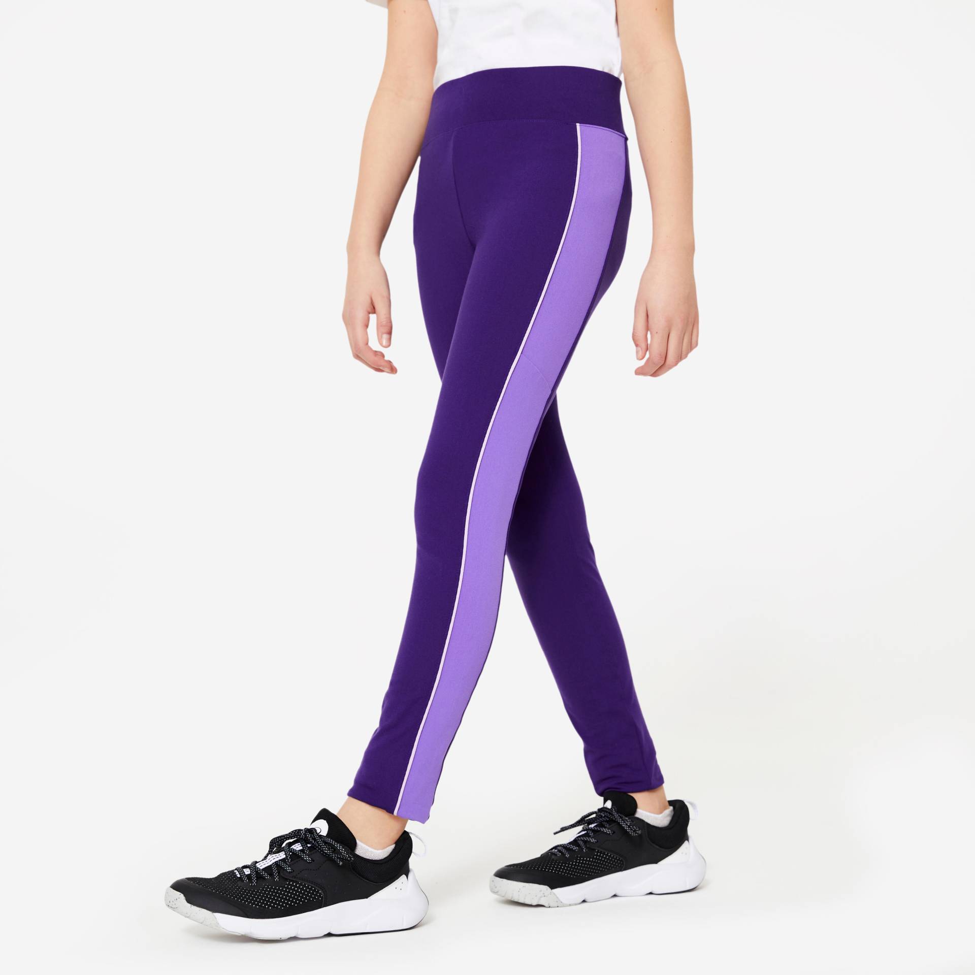 Leggings hohe Taille mit Taschen - lila von Domyos