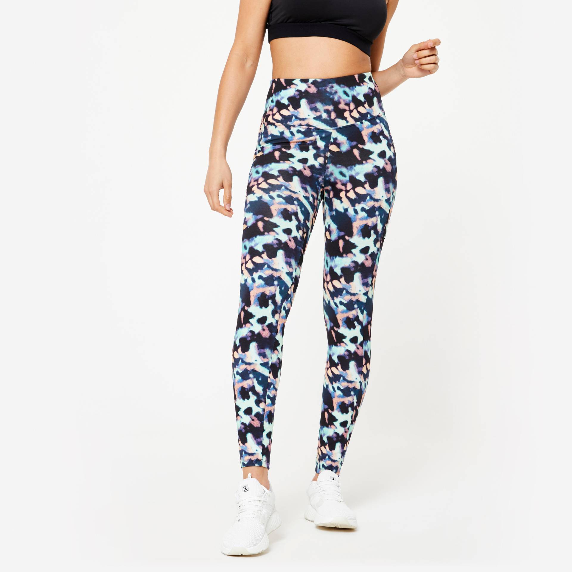 Leggings mit Taschen - bedruckt grau von Domyos