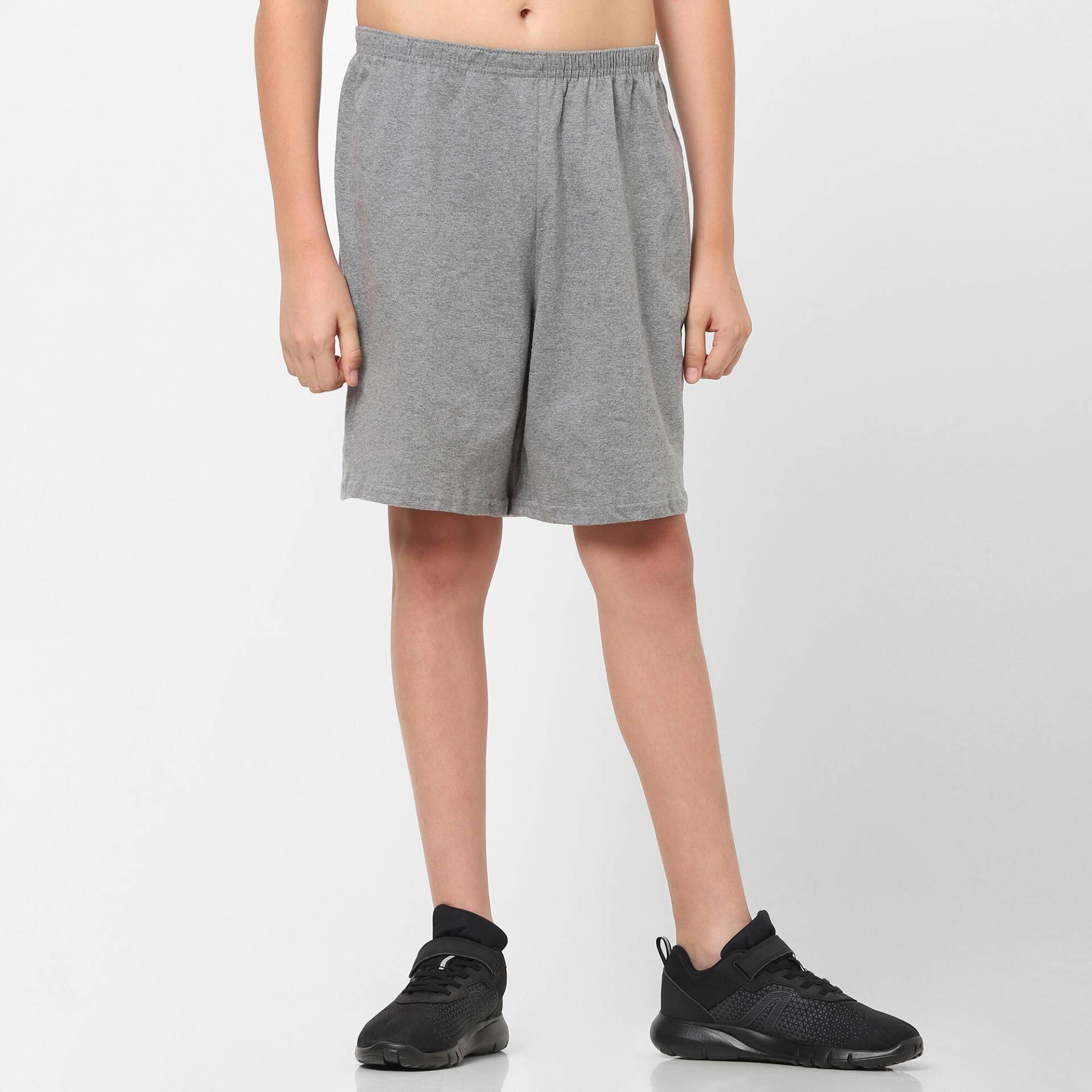 Shorts 100 Basic Baumwolle Kinder grau von Domyos