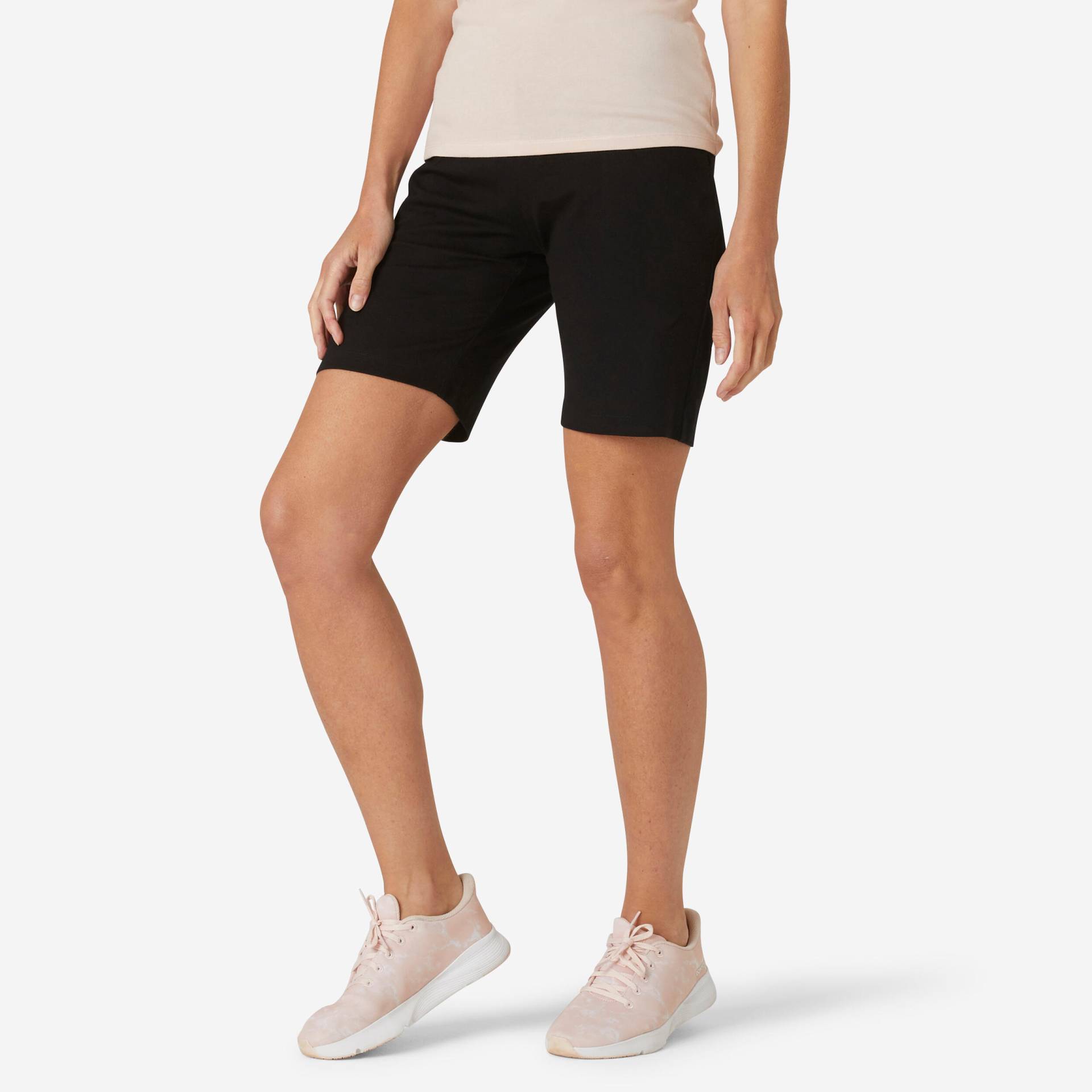 Shorts Damen mit Taschen - 500 schwarz von Domyos