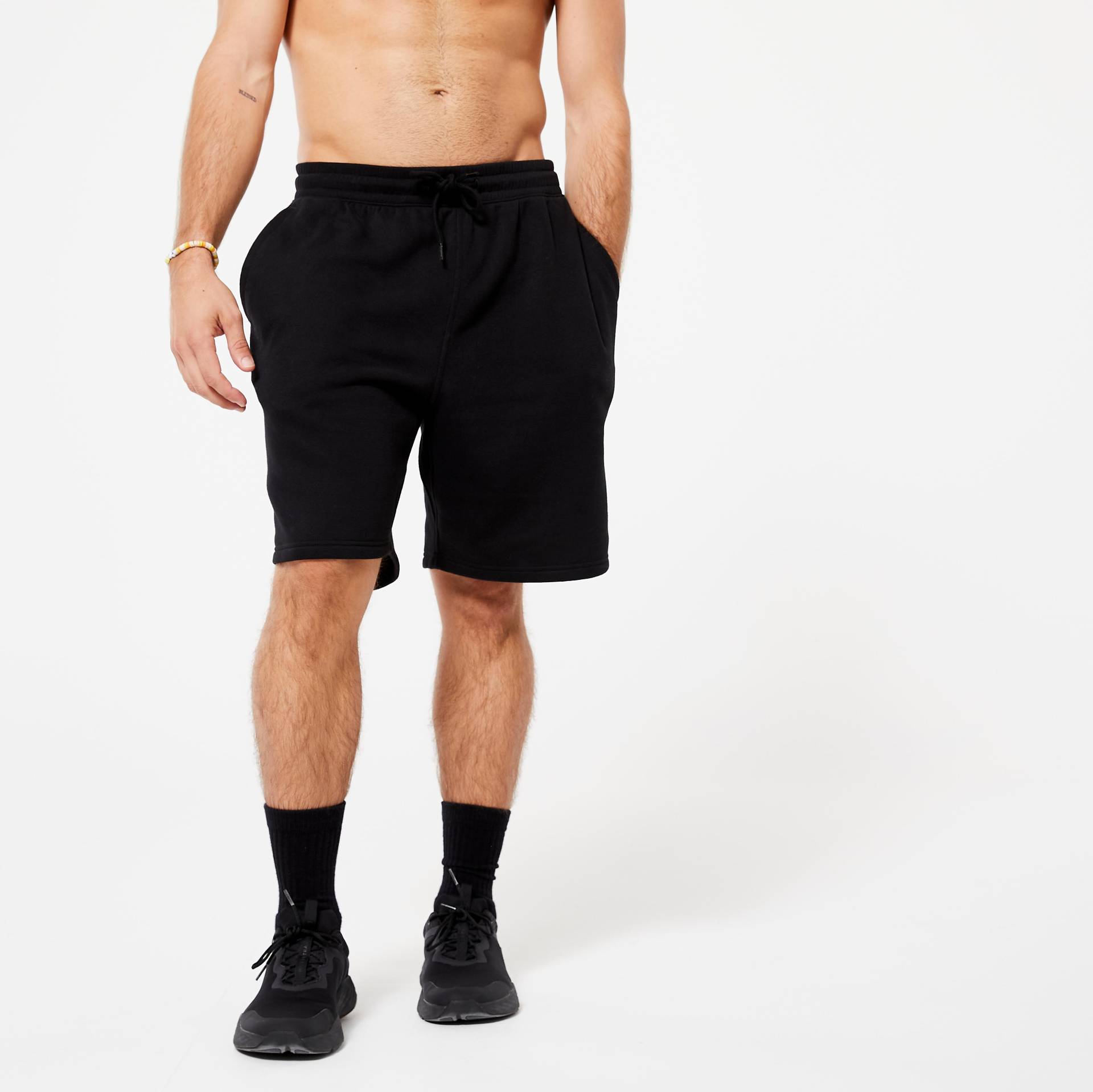 Shorts Herren Baumwolle - schwarz von Domyos