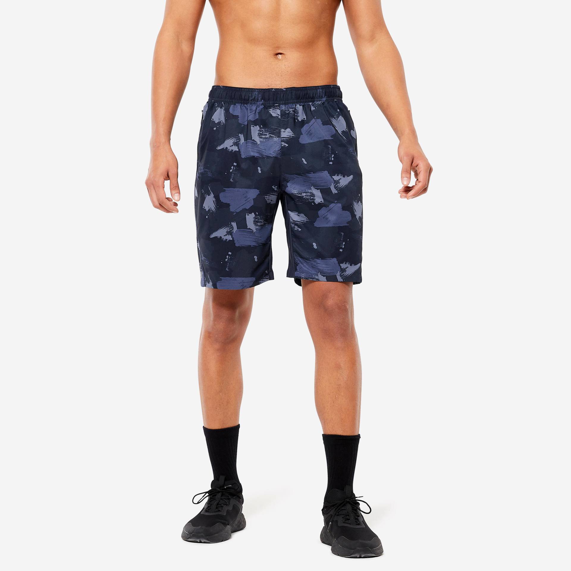 Shorts mit Reissverschlusstaschen - blau von Domyos