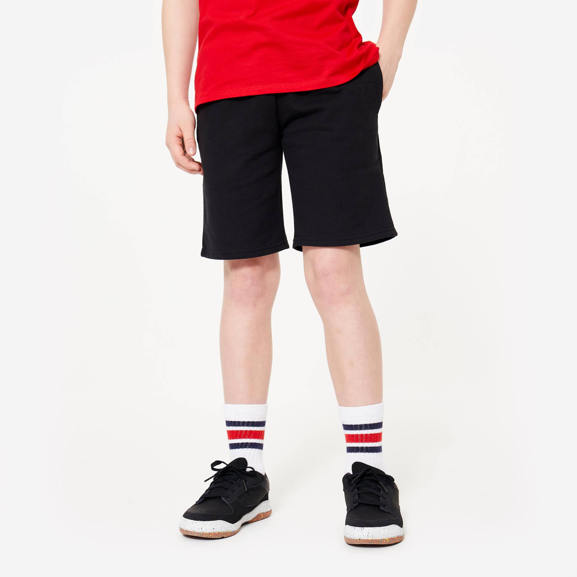 Shorts Kinder Baumwolle - schwarz von Domyos