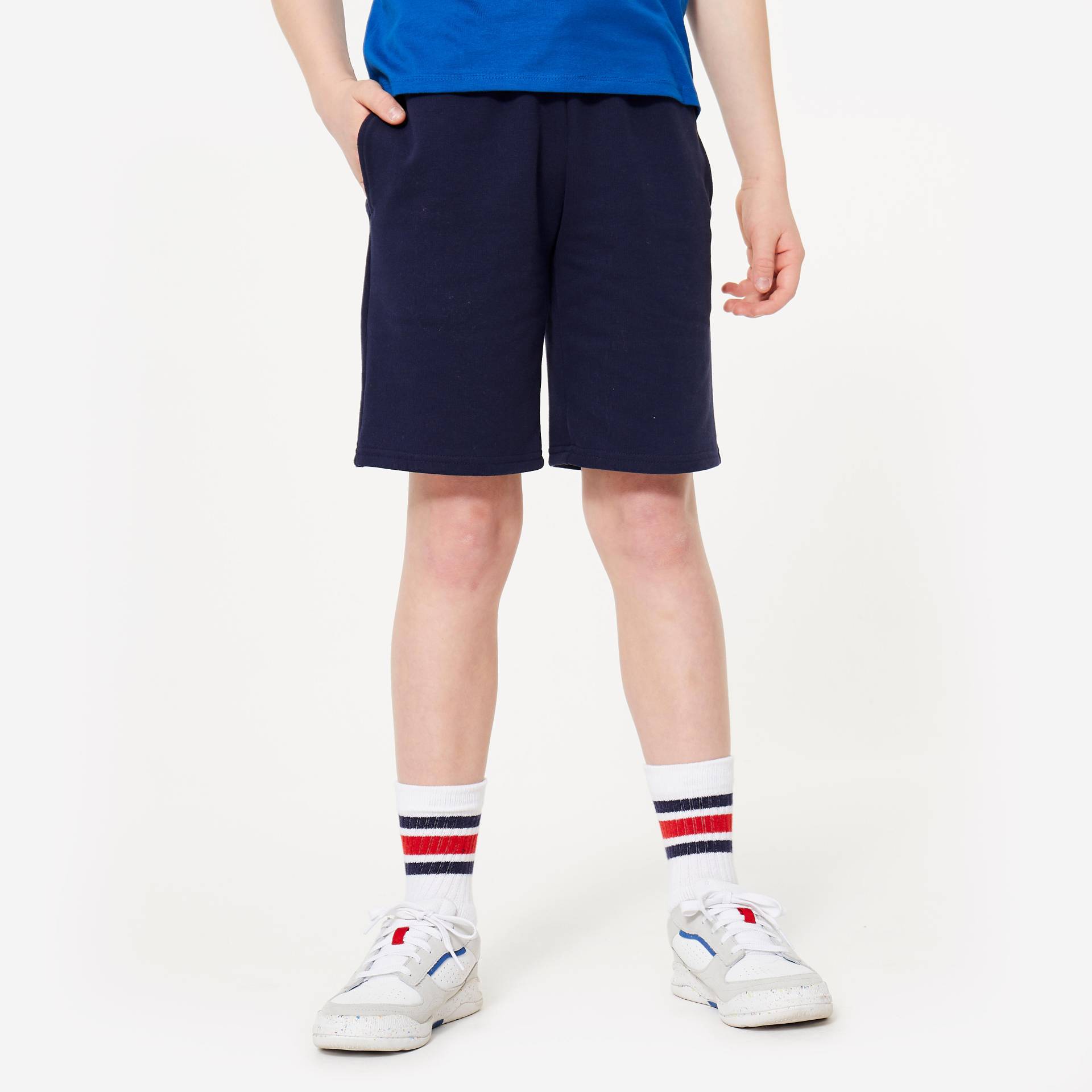 Shorts Kinder Baumwolle - marineblau von Domyos