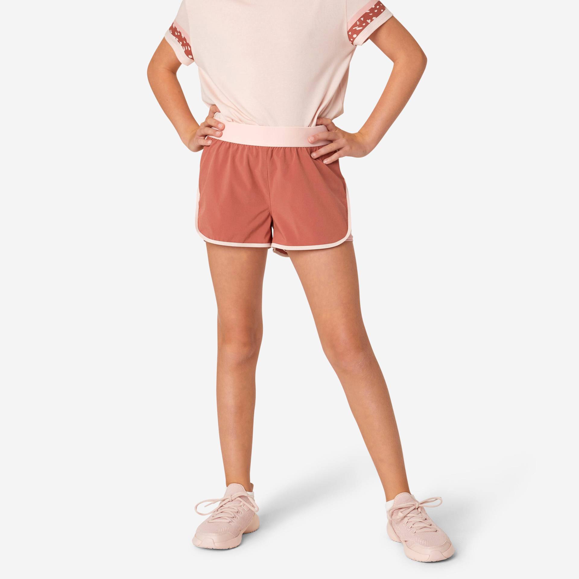 Shorts Mädchen 2-in-1 - terracotta von Domyos