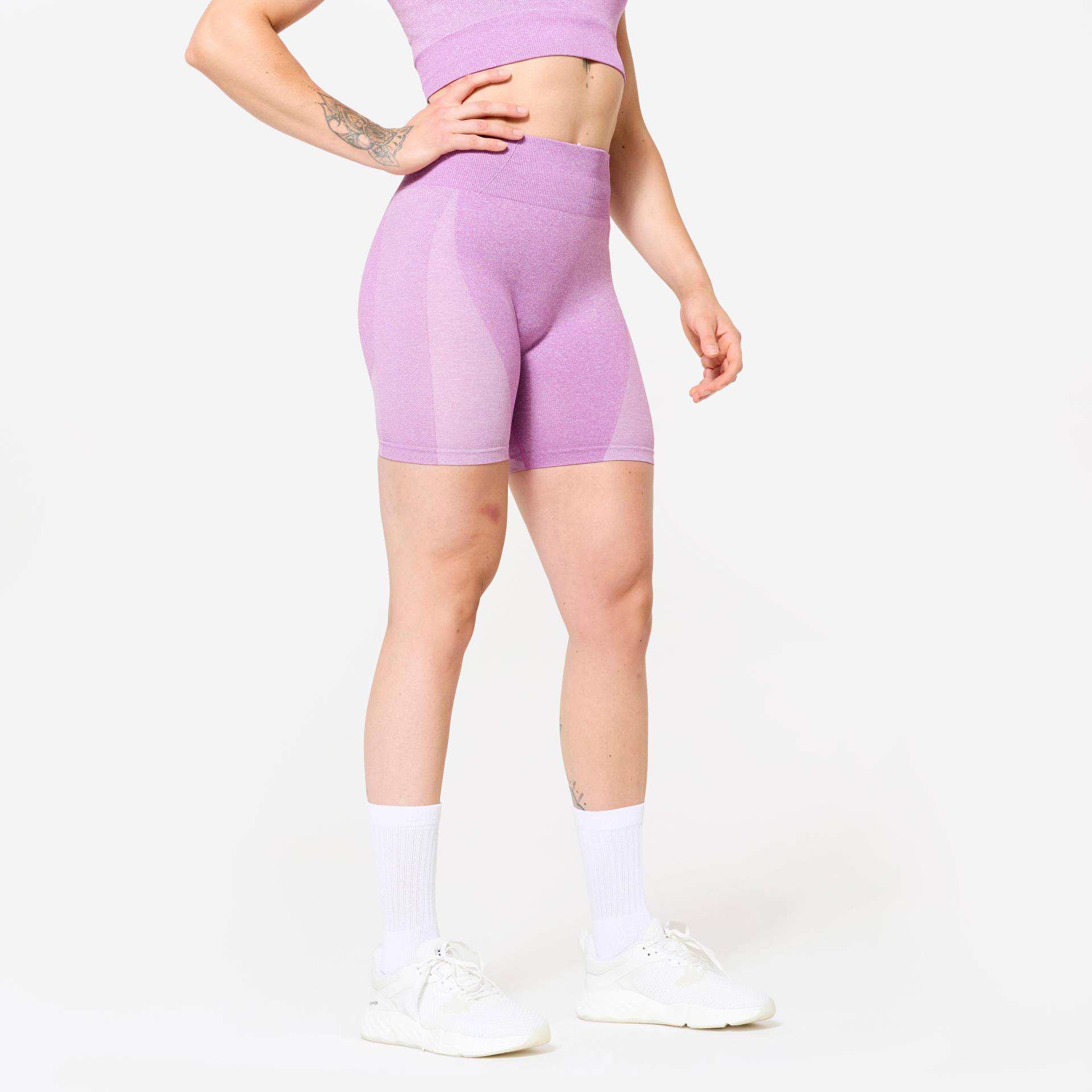 Shorts nahtlos hoher Bund - rosa Shorts nahtlos hoher Bund - rosa von Domyos