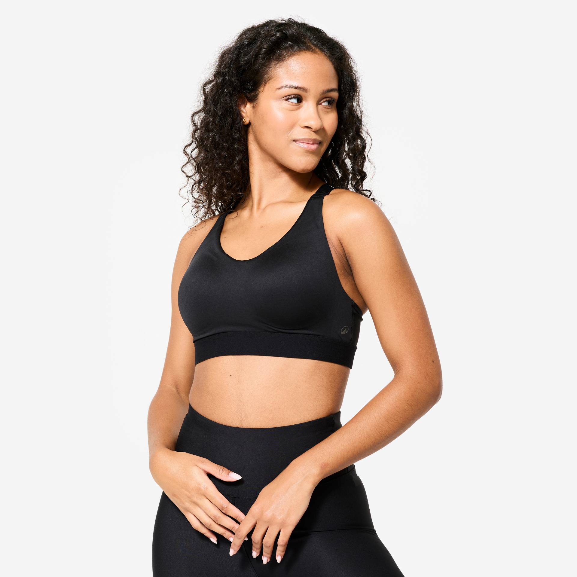 Sport-BH Damen starker Halt - schwarz Sport-BH Damen starker Halt - schwarz von Decathlon